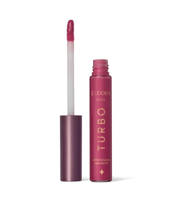 Batom Líquido Rosa Pink Turbinado Semi Mate Turbo SOUL 5ml